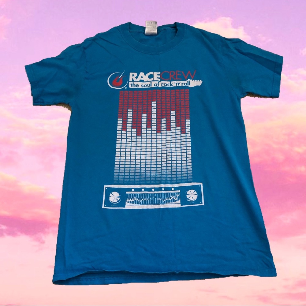 bogo 50% off ✰ blue rock n roll marathon tshirt